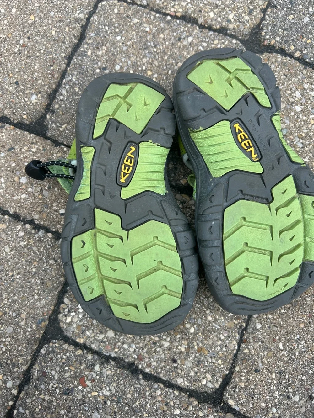 Keen Kids Lime Green and Gray Closed-Toe Outdoor Sandals